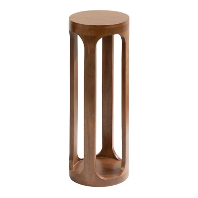 Walnut Round Wood Devon Accent Table