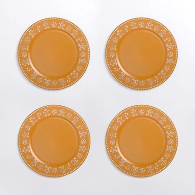 Gingerbread Christmas Chargers, Set of 4