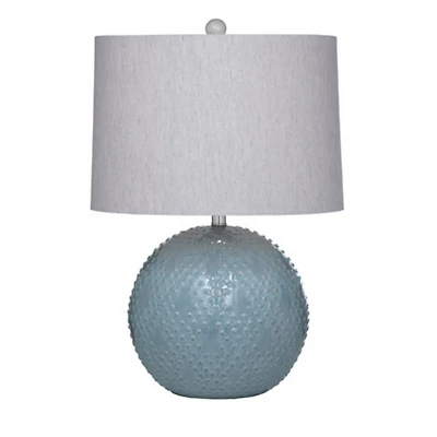 Blue Beaded Globe Table Lamp