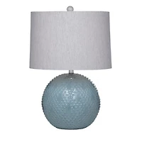 Blue Beaded Globe Table Lamp