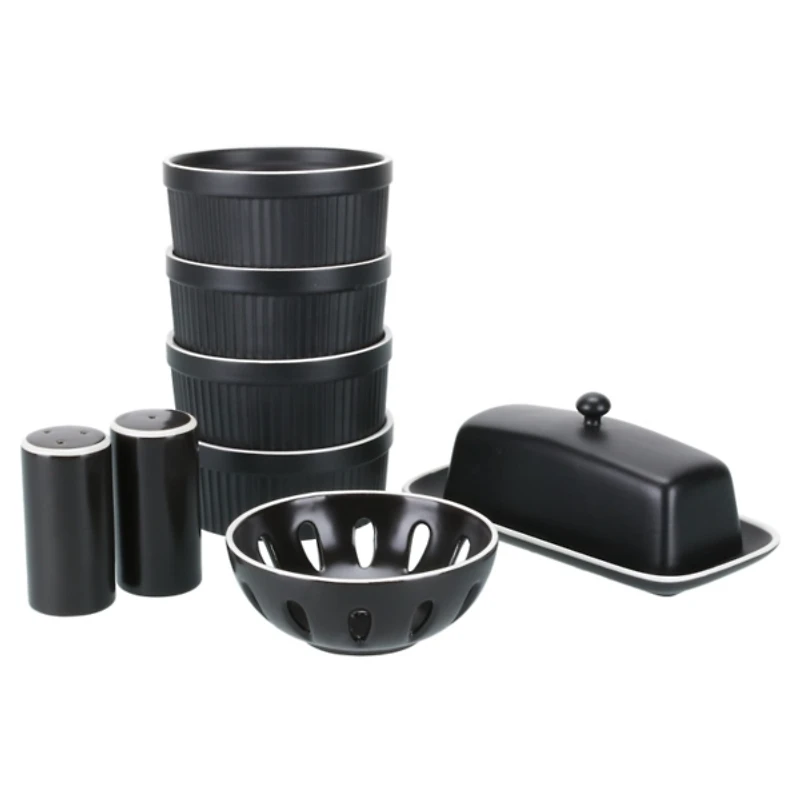 Onyx Stoneware 7-pc. Kitchen Accessories Set
