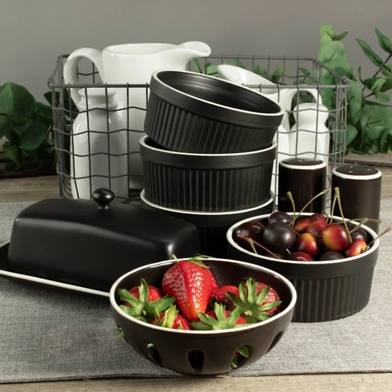 Onyx Stoneware 7-pc. Kitchen Accessories Set
