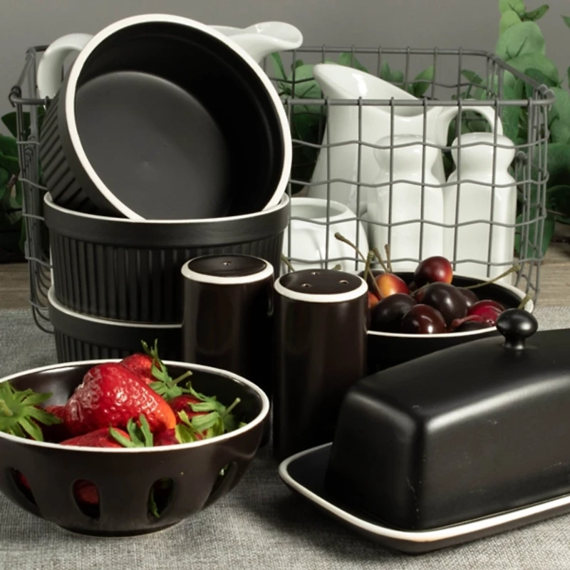 Onyx Stoneware 7-pc. Kitchen Accessories Set