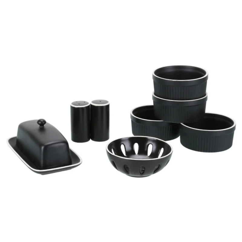 Onyx Stoneware 7-pc. Kitchen Accessories Set