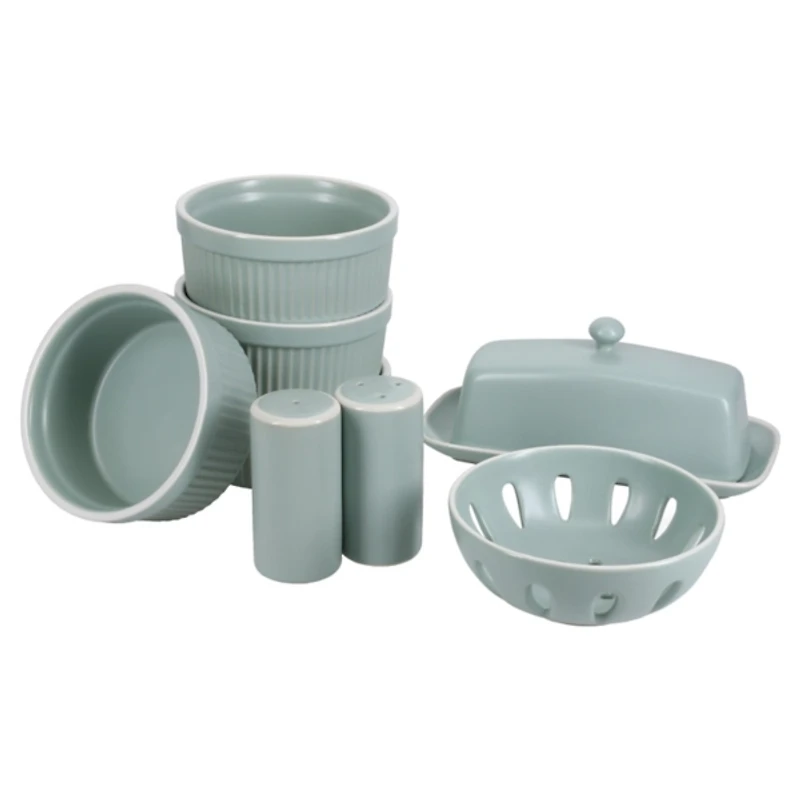 Sage Stoneware 7-pc. Kitchen Accessories Set