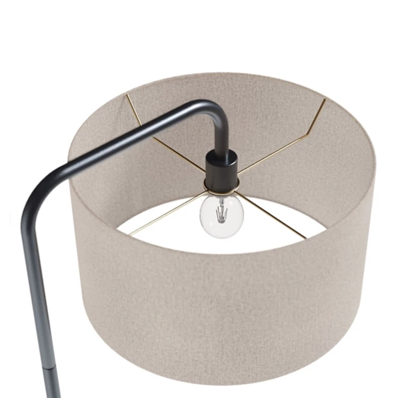 Bronze Metal Puck Floor Lamp