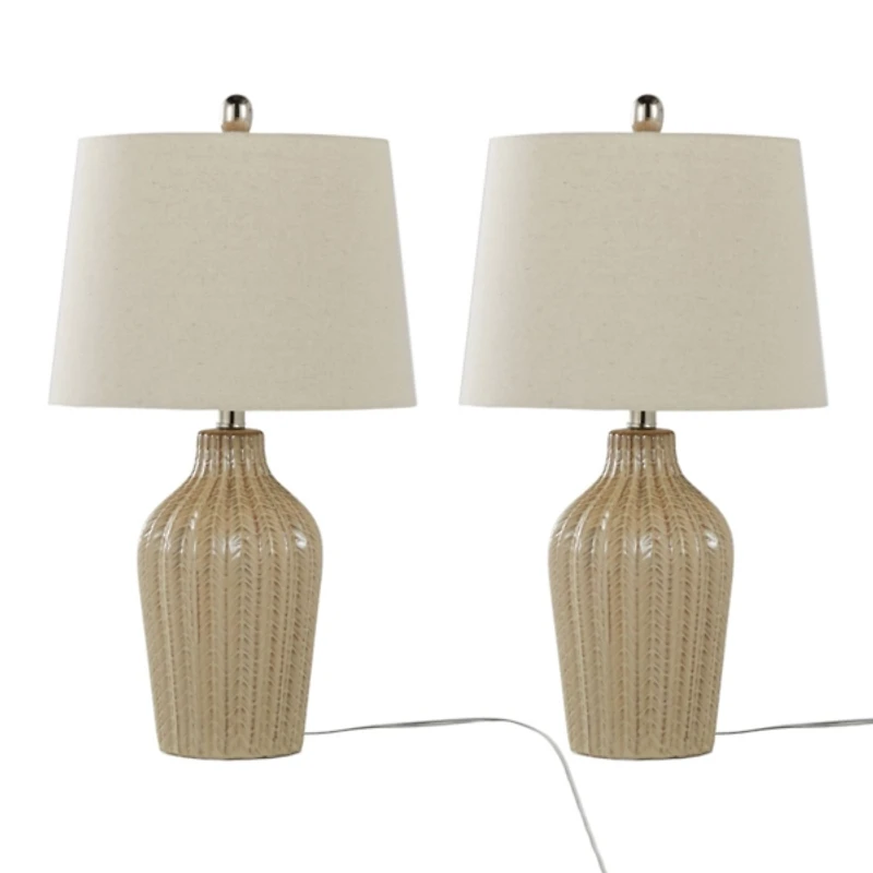Sand Rockwell Table Lamps, Set of 2