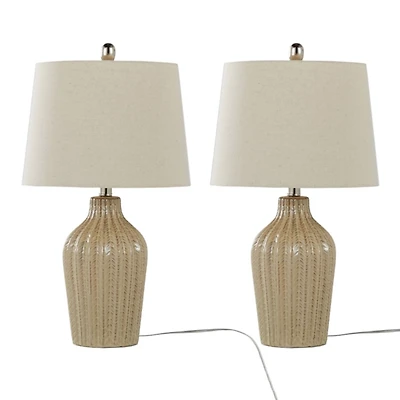 Sand Rockwell Table Lamps, Set of 2