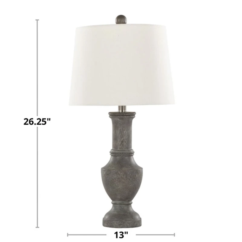 Dark Gray Chateau Table Lamps, Set of 2