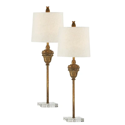 Vintage Gold Stephanie Buffet Lamps, Set of 2