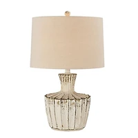 Distressed Cream Jada Table Lamp