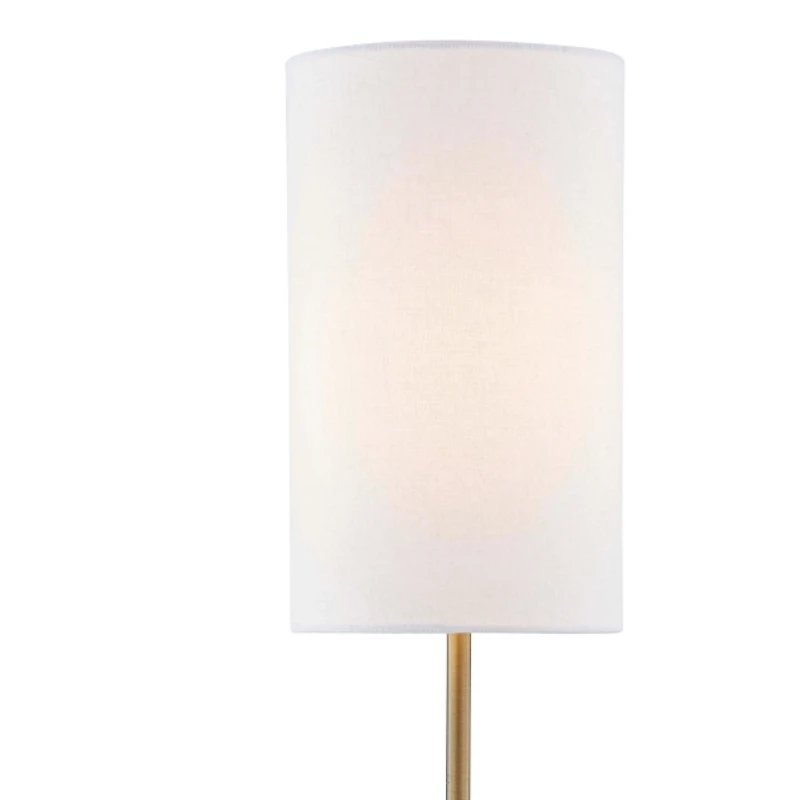 Gold & Travertine Carolina Buffet Lamps, Set of 2