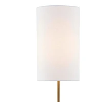 Gold & Travertine Carolina Buffet Lamps, Set of 2