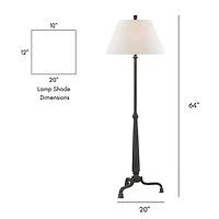 Black Metal Antique Randy Floor Lamp