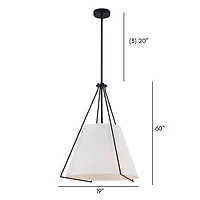 Black Metal Madeline Pendant Light