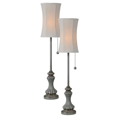 Dusky Blue Avery Buffet Lamps, Set of 2
