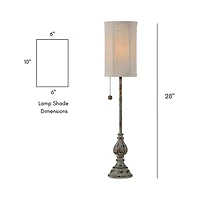 Dusky Blue Mildred Buffet Lamps, Set of 2