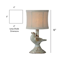 Light Gray June Bird Mini Table Lamps, Set of 2