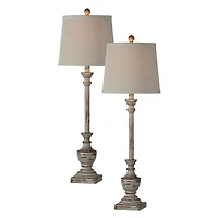 Gray Joelle Buffet Lamps, Set of 2