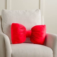 Red Holiday Bow Shaped Pillow