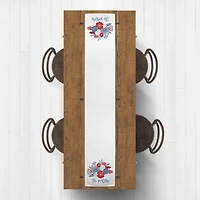 Personalized Patriotic Flower Table Runner, 90 in.