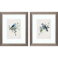 Happy Bluebirds Framed Art Prints, Set of 2