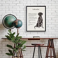 Black Lab Facts Framed Wall Plaque