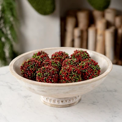 Red and Green Christmas Orb Bowl Filler