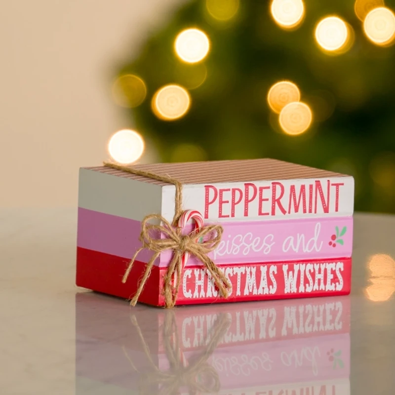Candy Cane Christmas Bookstack