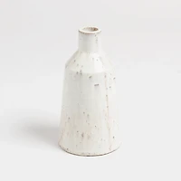 Distressed Cream Textured Terracotta Vase, 9 in.