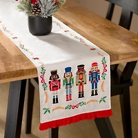 Embroidered Nutcracker Table Runner, 90 in.