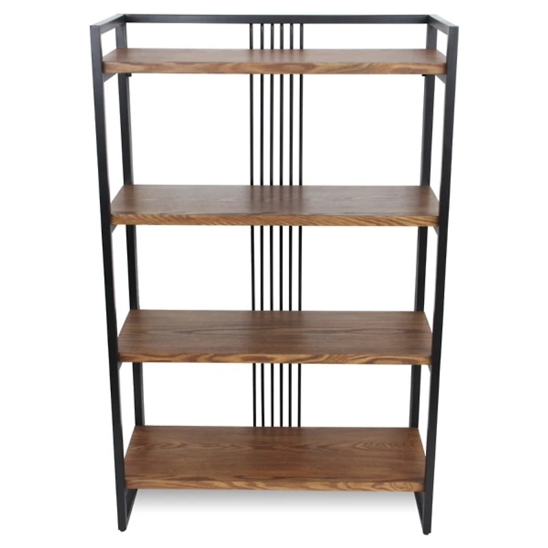 4-Tier Black Metal Frame Shelf