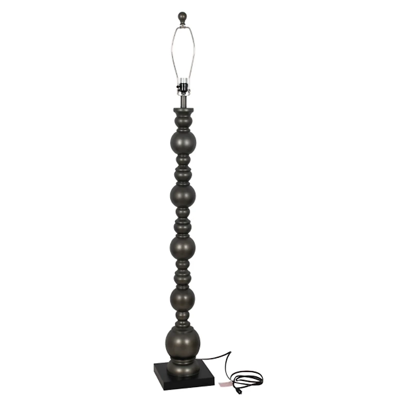 Pewter Pillar Round Floor Lamp