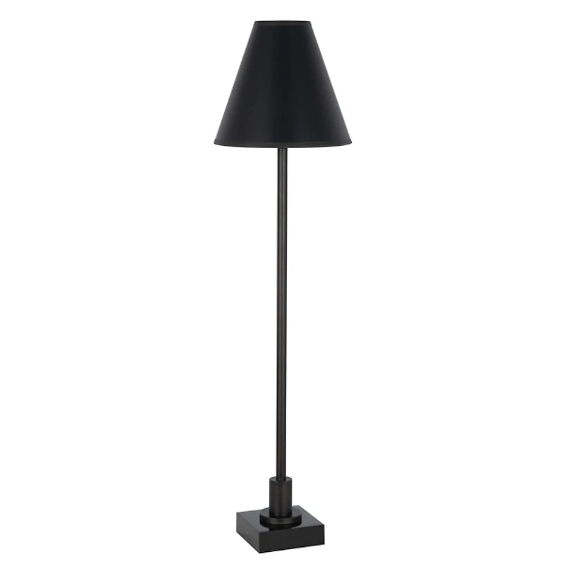 Black Pillar Buffet Lamps, Set of 2