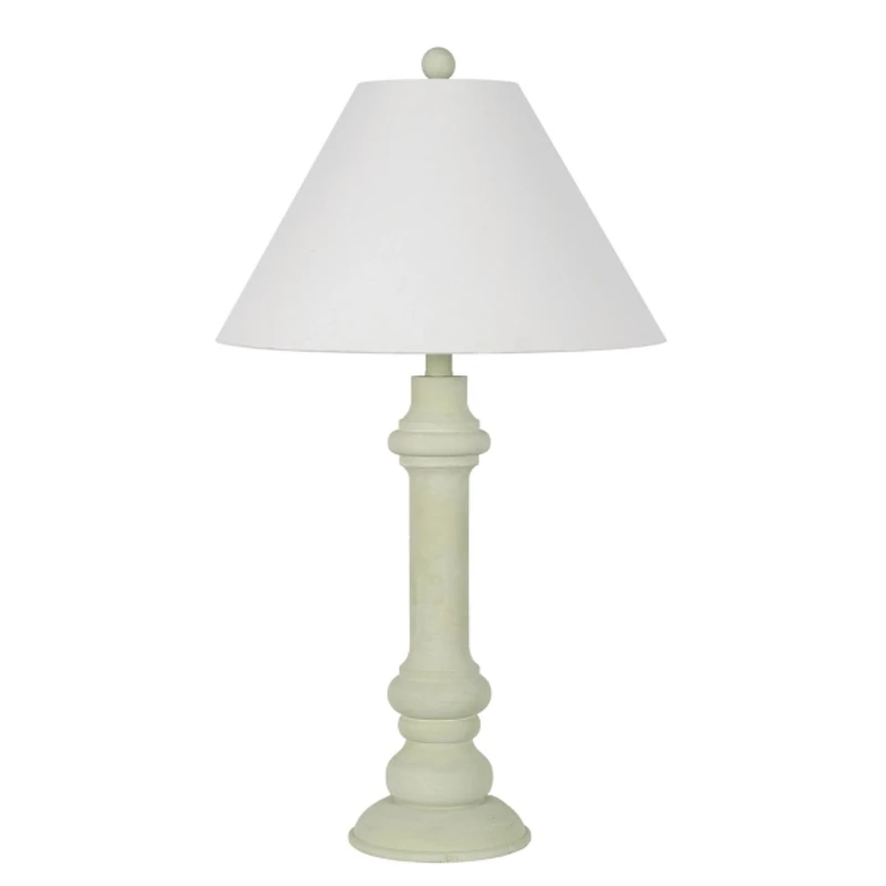 Pastel Green Coastal Ariel Table Lamps, Set of 2