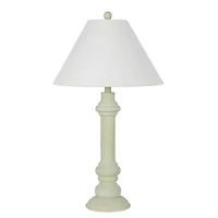 Pastel Green Coastal Ariel Table Lamps, Set of 2