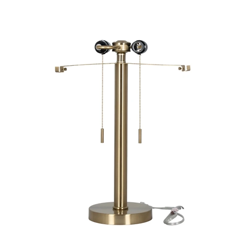 Brushed Bronze Glass Mushroom Shade Table Lamp