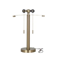 Brushed Bronze Glass Mushroom Shade Table Lamp