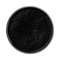 Round Black Metal Layla Accent Table