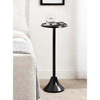 Round Black Metal Layla Accent Table