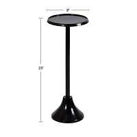 Round Black Metal Layla Accent Table