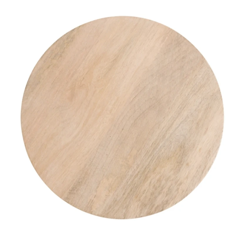 Round Natural Wood Jess Accent Table