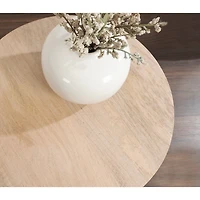 Round Natural Wood Jess Accent Table