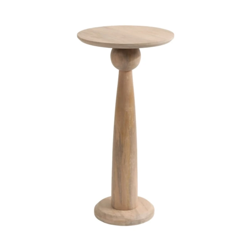 Round Natural Wood Jess Accent Table