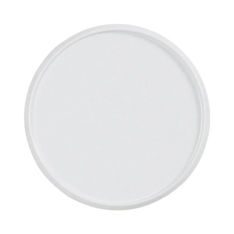 Round White Metal Layla Accent Table