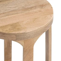 Round Natural Wood Dani Accent Table