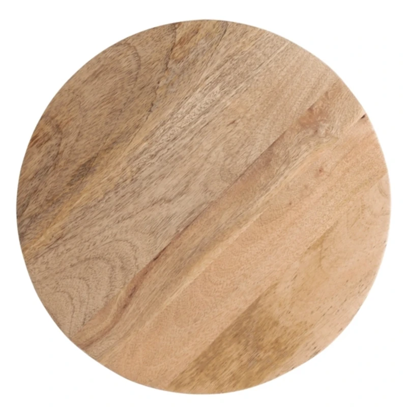 Round Natural Wood Dani Accent Table