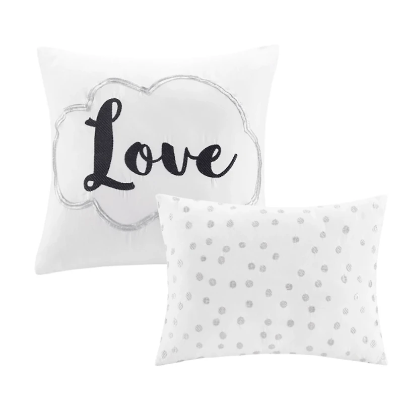 White Metallic 5-pc. Full/Queen Comforter Set