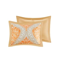 Orange Damask 5-pc. Full/Queen Comforter Set