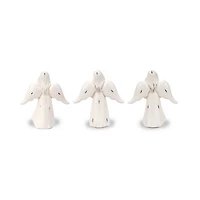 White Distressed Angel Figurines